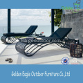 მაღალი ხარისხის აუზი Wicker Rattan Round Sun Lounger